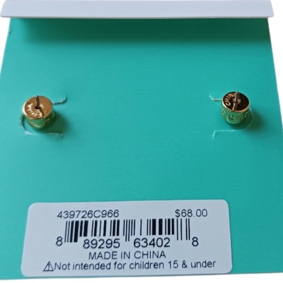 Kurt Geiger Gold Multicolor earrings W dustbag - Picture 4 of 5